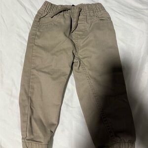 Kids Elastic Drawstring Joggers - Taupe
